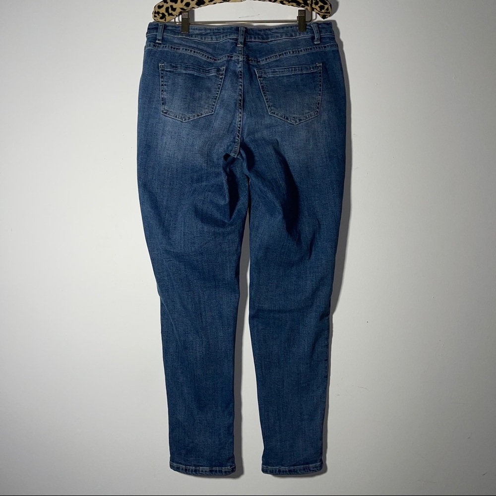 Lane Bryant Distressed Patchwork / Embroidered Ca… - image 7